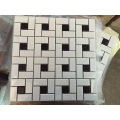 White Mix Black Ceramic Glass Mosaic